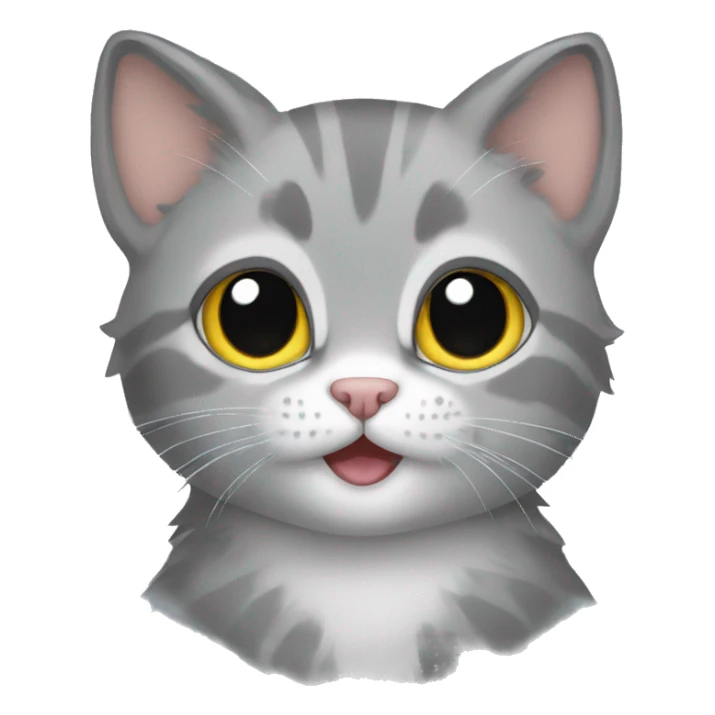 grey kitten sticker