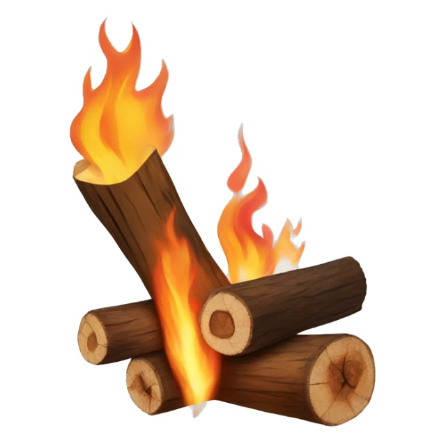 firewood on fire sticker