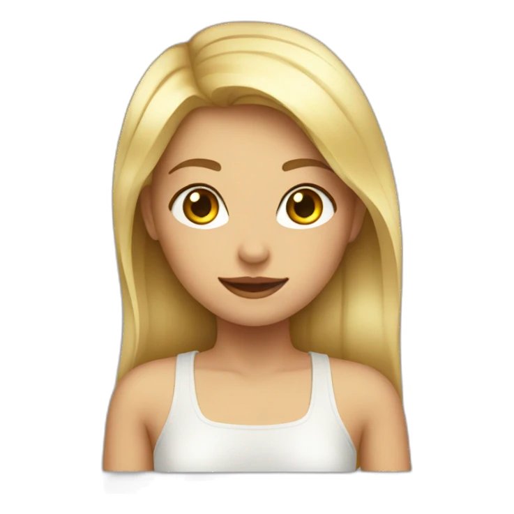 girl with transparent top sticker