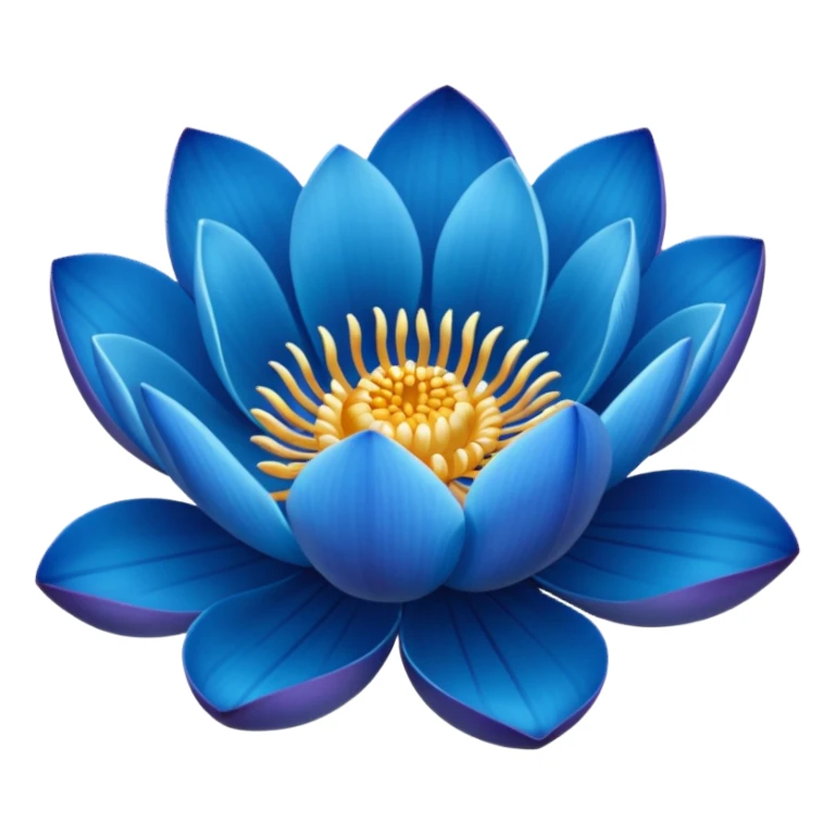 Blue lotus emoji sticker