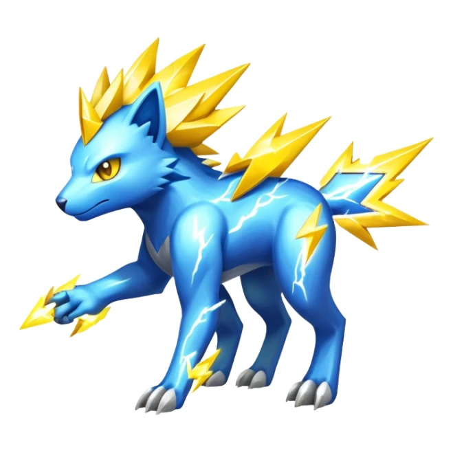  Shiny Sparkly Electric Cool Epic-Manectric-Fakémon-creature sticker
