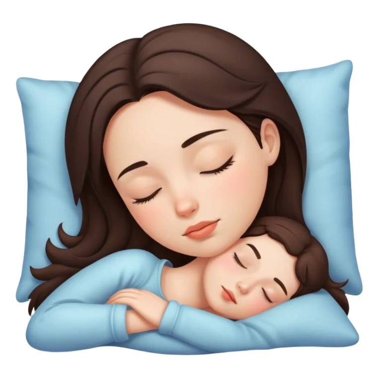 Brunette girl sleepin sticker