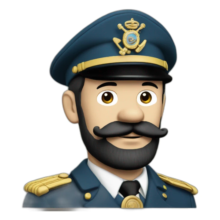 Captain haddock from tintin sticker