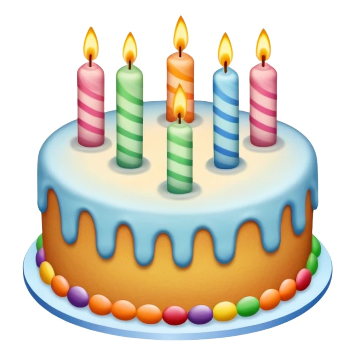 Birthday cake and candel sticker