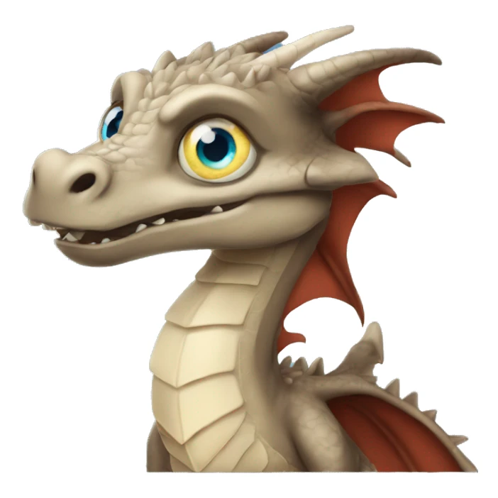 Game of thrones dragon with blue eyes sticker