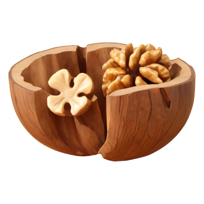 cracked walnut with nut exposed sticker