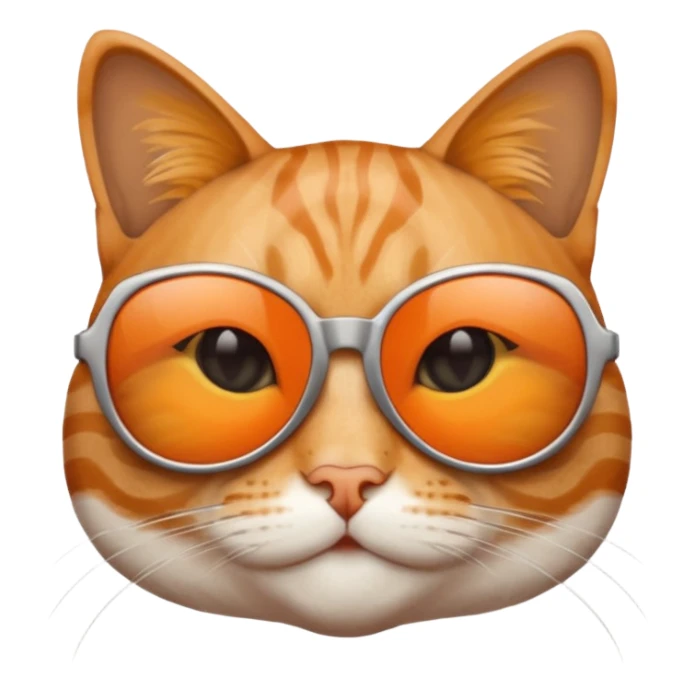 Cat wearing sunglasses sticker