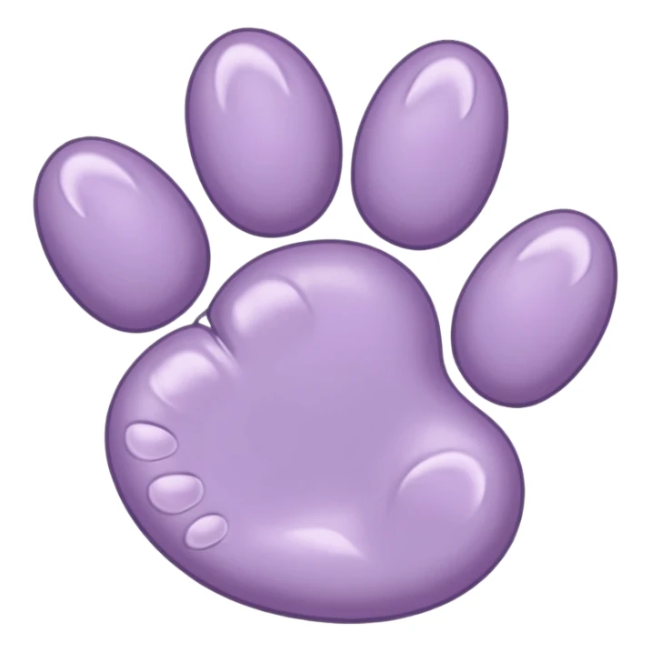 lilac pawprint sticker