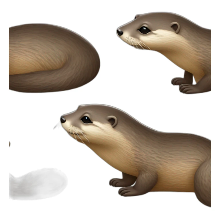 Loutre sur dos de tortu sticker