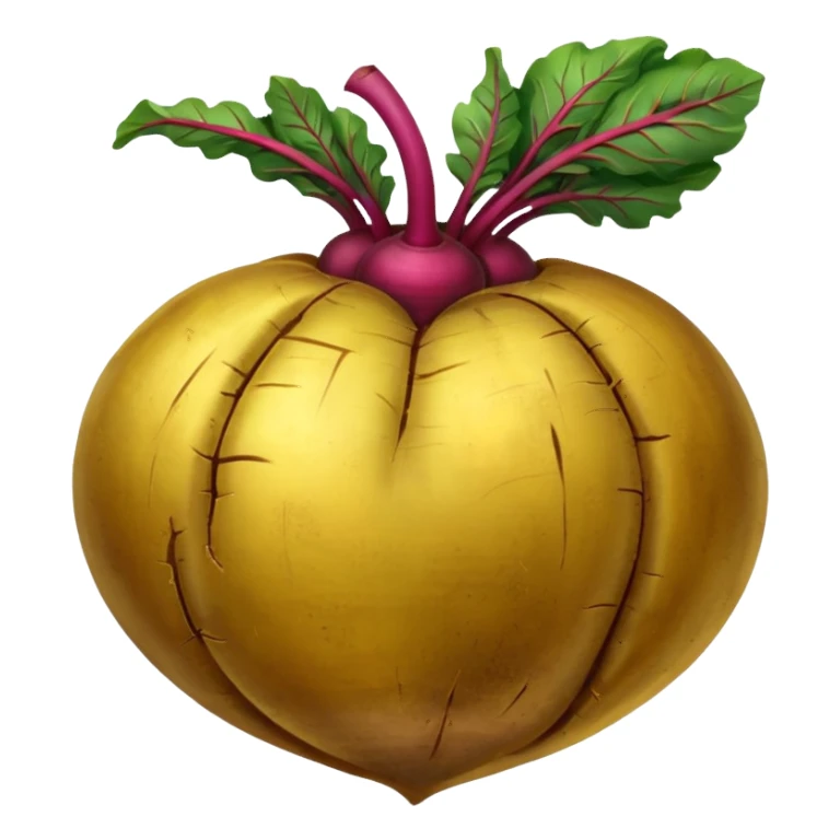 Gold beetroot emoji  sticker