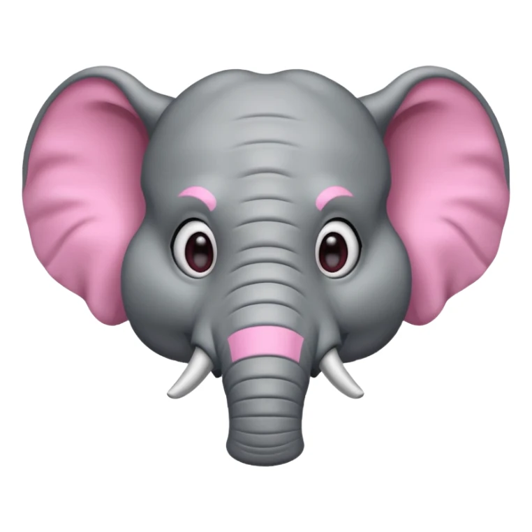 an elephant with pink mask
 sticker