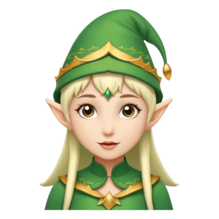 elf girl with elf hat sticker