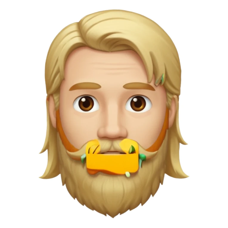 blonde man bearded long haired sticker