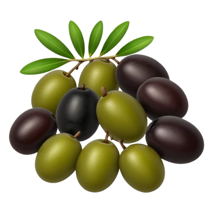 black and green olives sticker