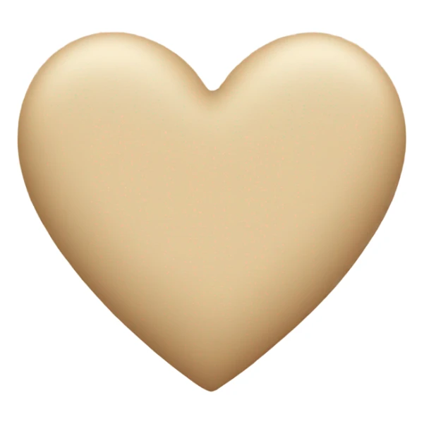 heart color beige sticker