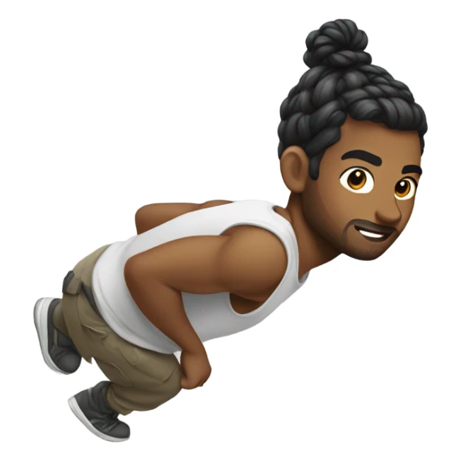 young guy with man bun climbing  sticker