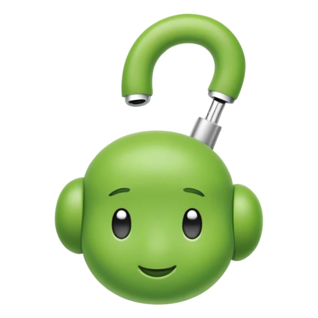 simple pea wearing airpods sticker