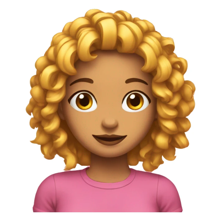 Chica con rulos sticker