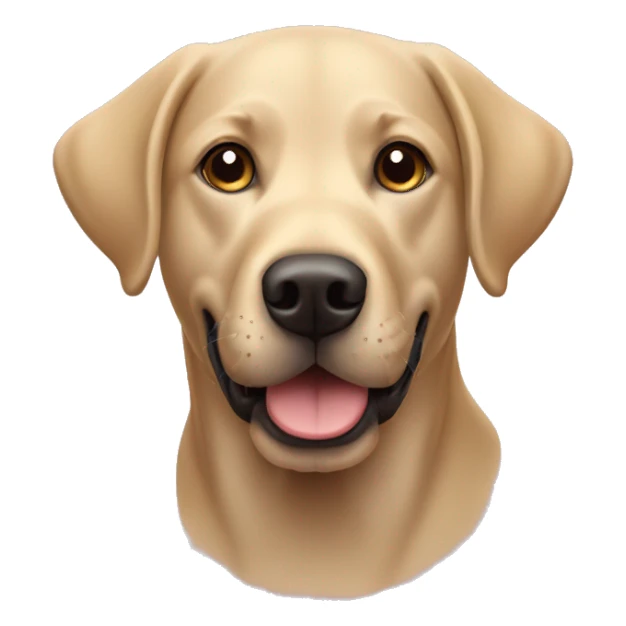 Labrador retriever with ball sticker