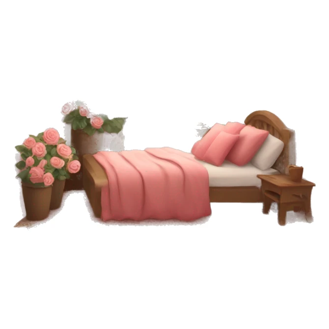 Cozy indoor with roses sticker