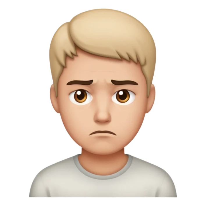 Disappointed serious face sticker