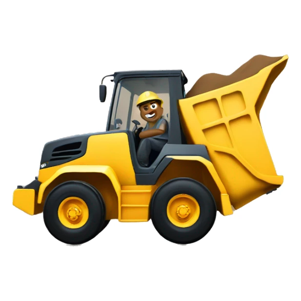 dumper carrying sand sticker