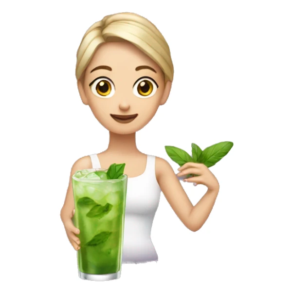 una bailarina con mojito en mano sticker