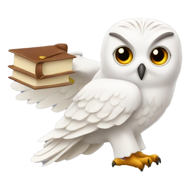 White owl carrying hogwarts letter sticker