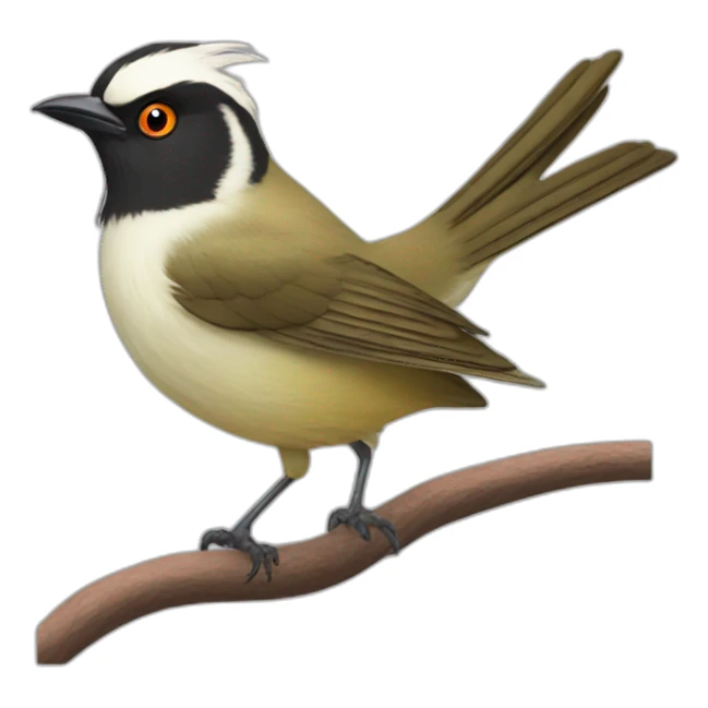white eared bulbul sticker