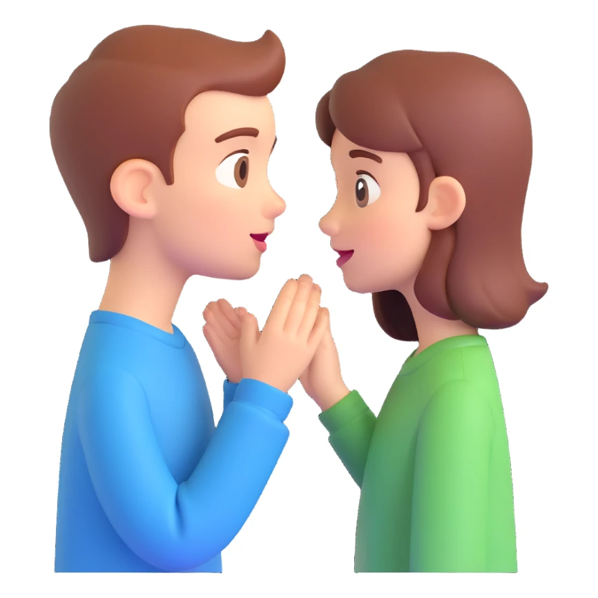 character whispering, expressive style sticker