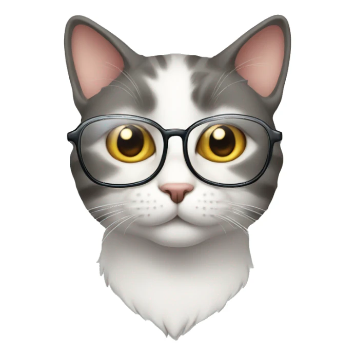 Cat with glass sticker