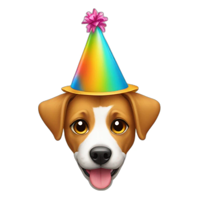 party hat dog sticker