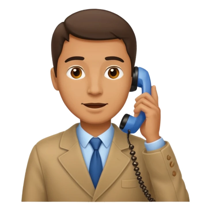 a man calling on the phone sticker