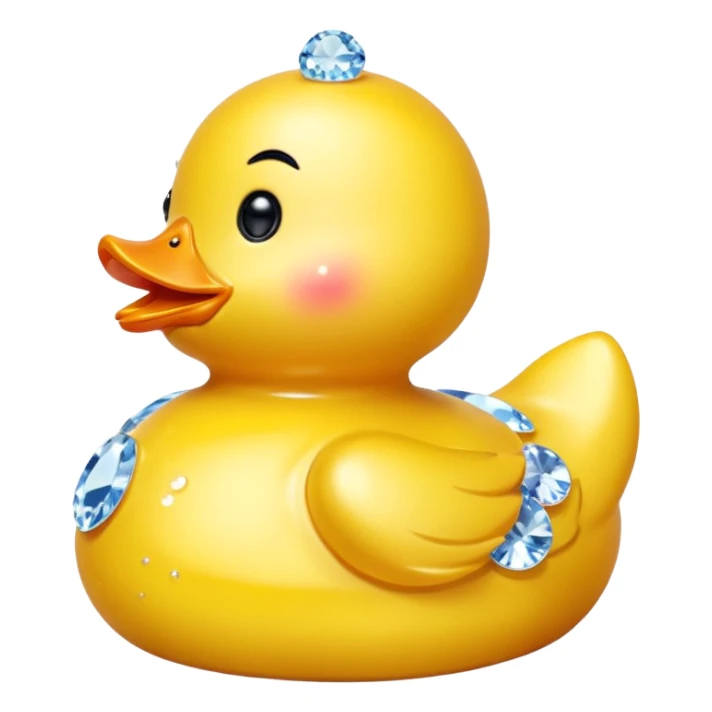 Swarovski Crystal rubber ducky sticker