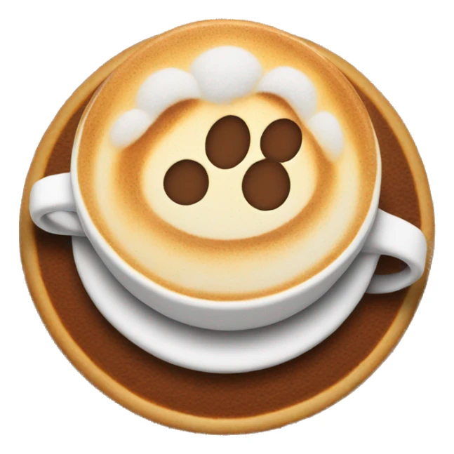 Cappuccino with turkey design in foam sticker