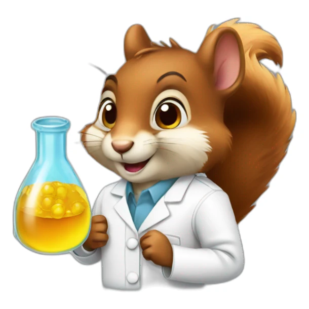chemist squirrel sticker