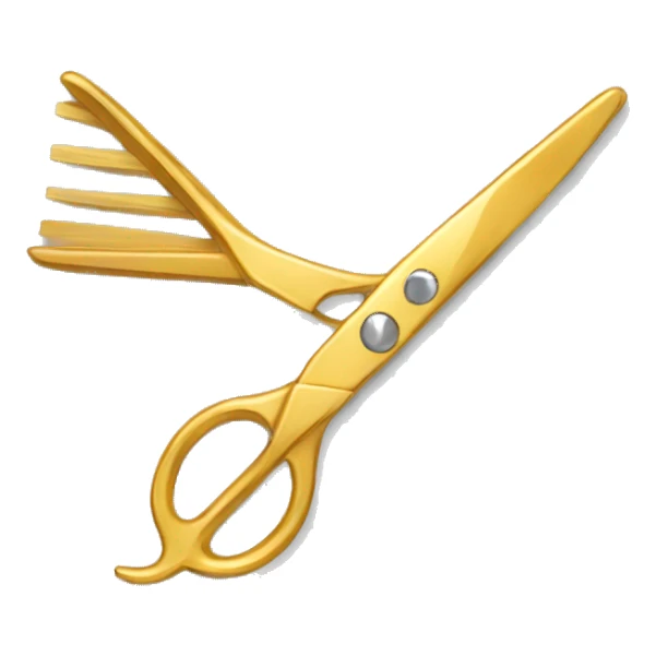 gold hair shear sticker