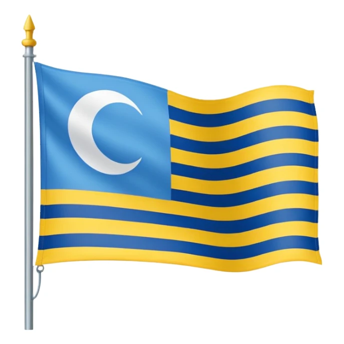 Flagge, gelb blau gestreift, horizontal  sticker