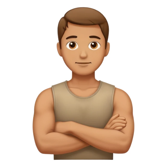 Man With arms crossed around his neck sticker