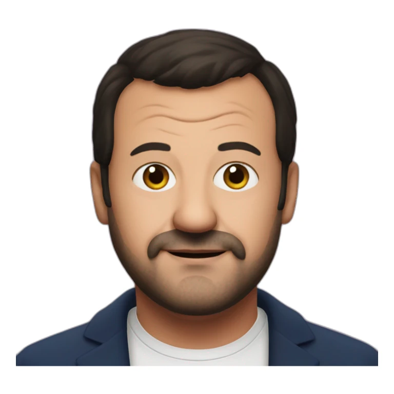 matteo salvini with makeup sticker