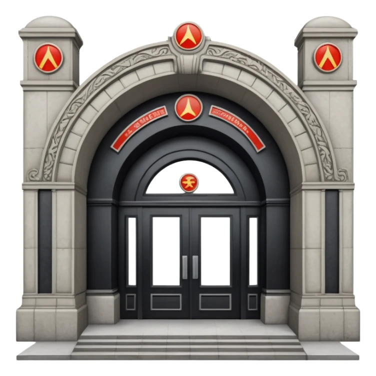 Soviet metro station entrance sticker