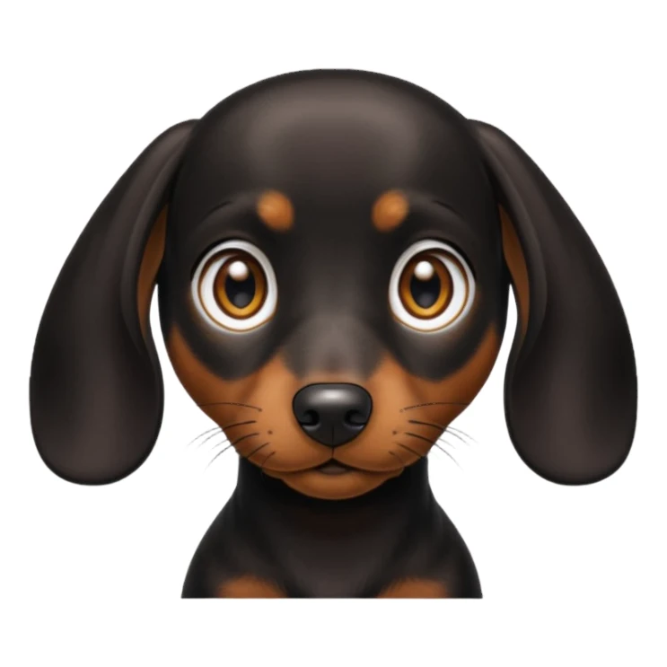 Black miniature Daschund  sticker