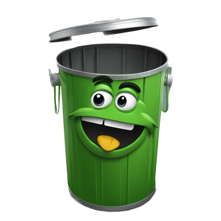 oscar the grouch inside metal trash can sticker