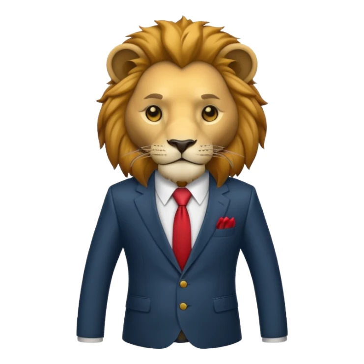 lion in suit  sticker
