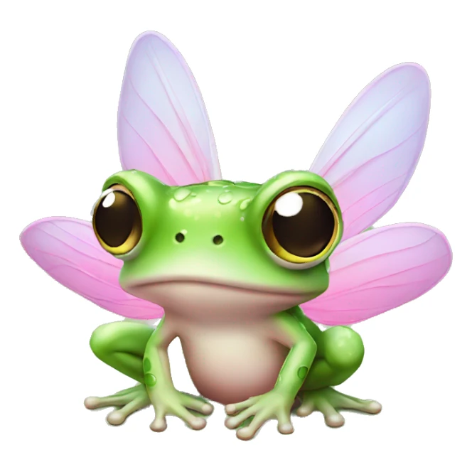 Fairy frog with pink wings  sticker