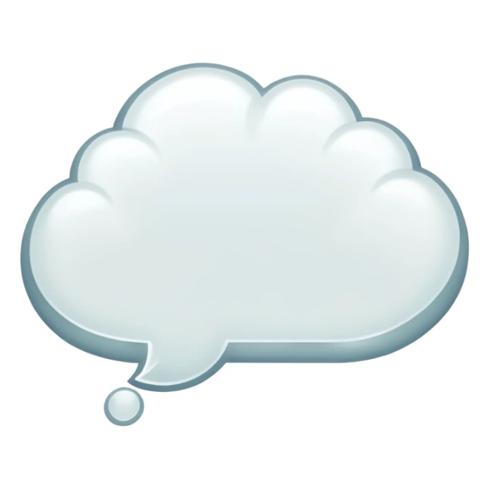 comic-style thought bubble, soft edges, no text sticker