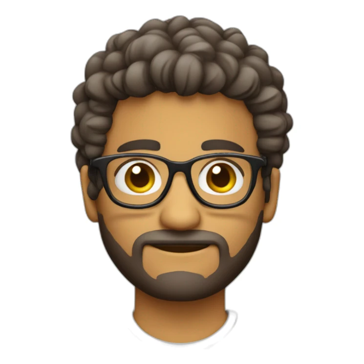 Hombre pelo blanco con gafas sticker