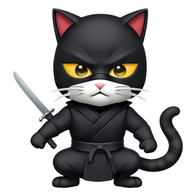 Cat ninja sticker