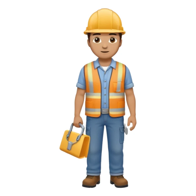 man working in construction full body sticker