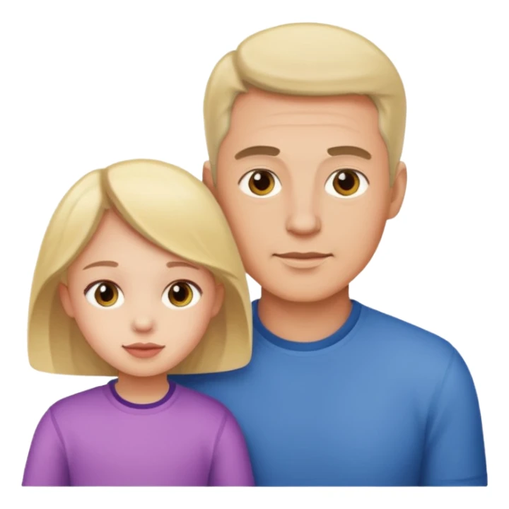 A man with his daughter sticker